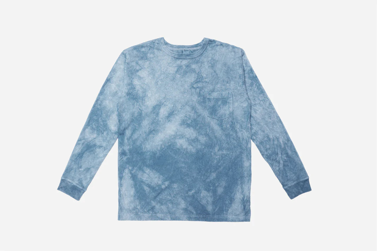 Garment Dyed Long Sleeve T-Shirt ~ Natural Indigo Crumple Dye – STC BRAND  APPAREL