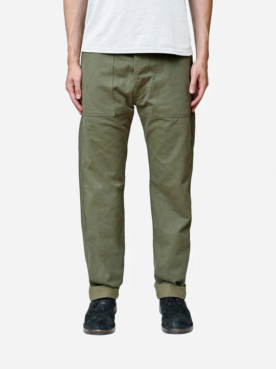 Fatigue Pant ~ Washed Olive HBT – STC BRAND APPAREL Fatigue Pant ~ Washed Olive HBT – STC BRAND APPAREL