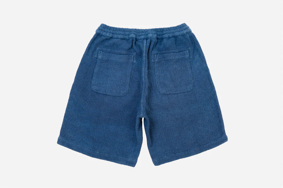 Drawstring Short ~ Indigo Overdye Jacquard