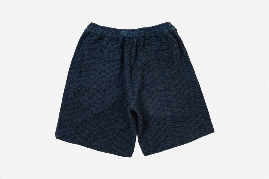 Drawstring Short ~ Black Overdye Jacquard