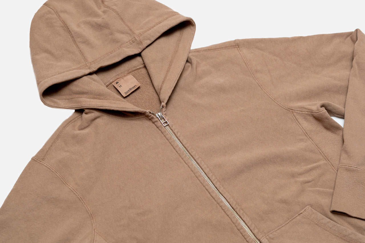 French Terry Zip Hoody ~ Sand