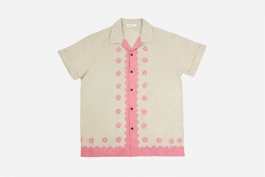 Vacation Shirt ~ Pink/Natural Studio Floral