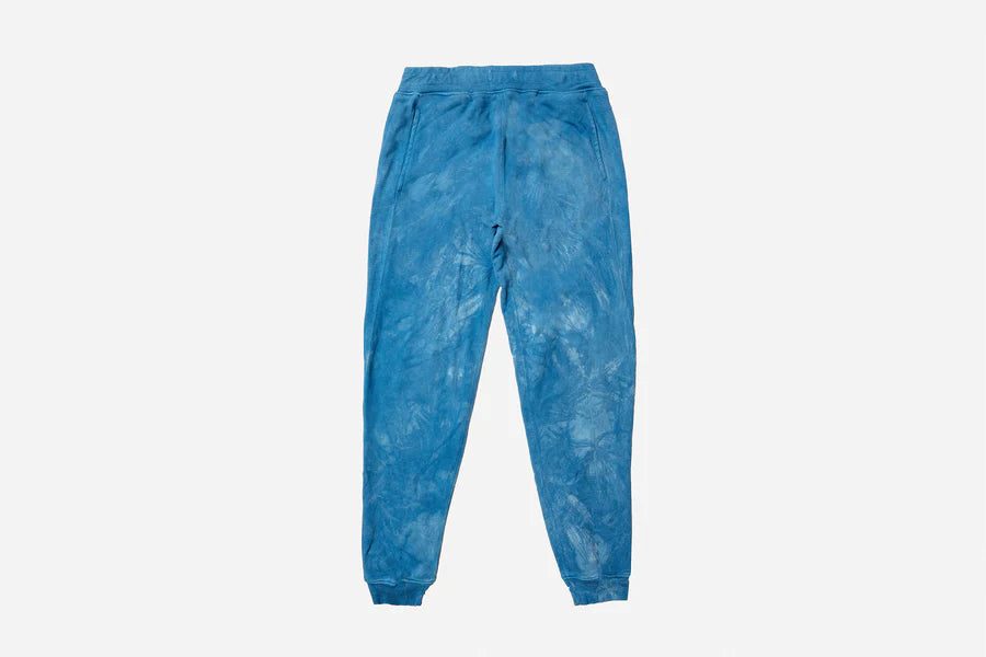 French Terry Sweatpants ~ Natural Indigo Crumple Dye