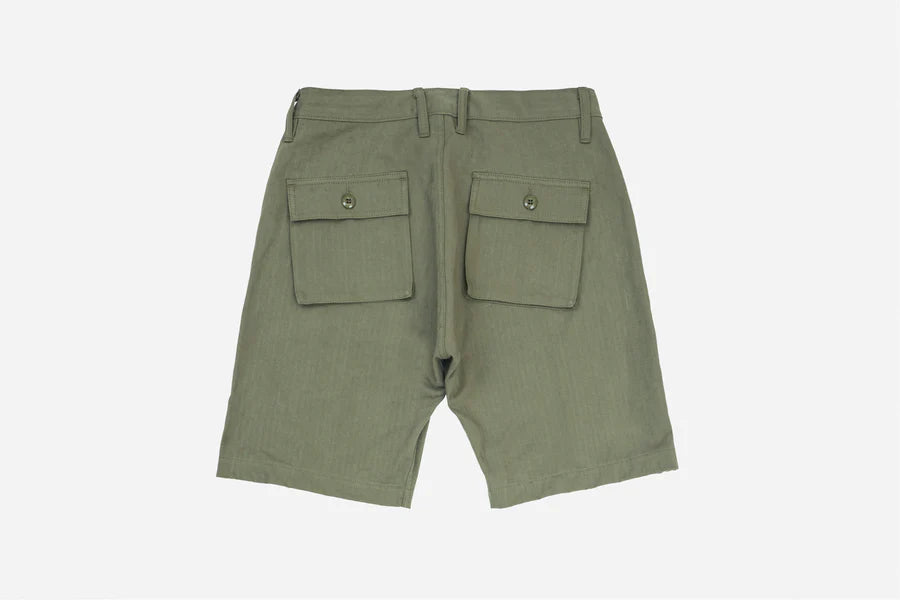 Fatigue Shorts ~ Washed Olive HBT