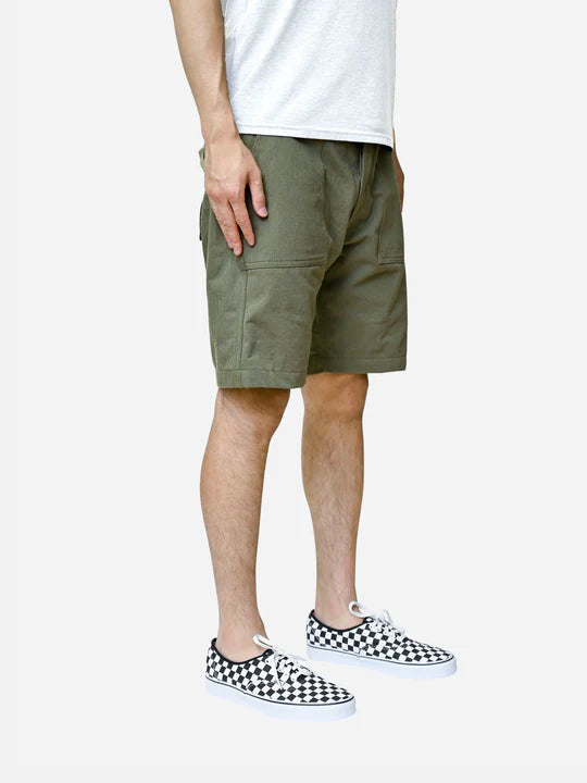 Fatigue Shorts ~ Washed Olive HBT