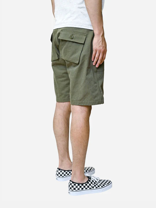 Fatigue Shorts ~ Washed Olive HBT