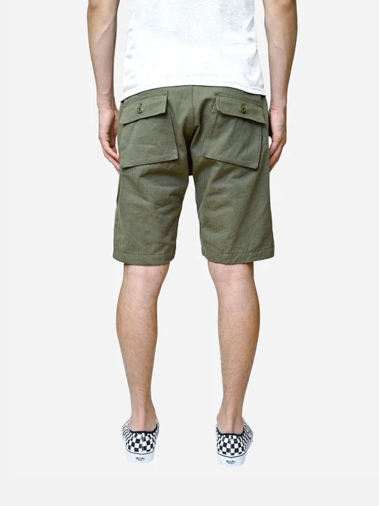 Fatigue Shorts ~ Washed Olive HBT