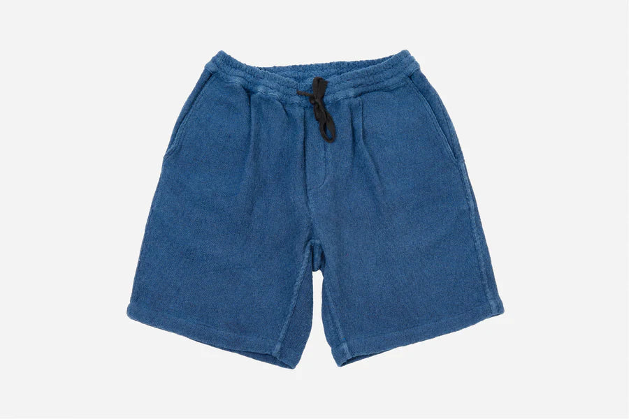 Drawstring Short ~ Indigo Overdye Jacquard