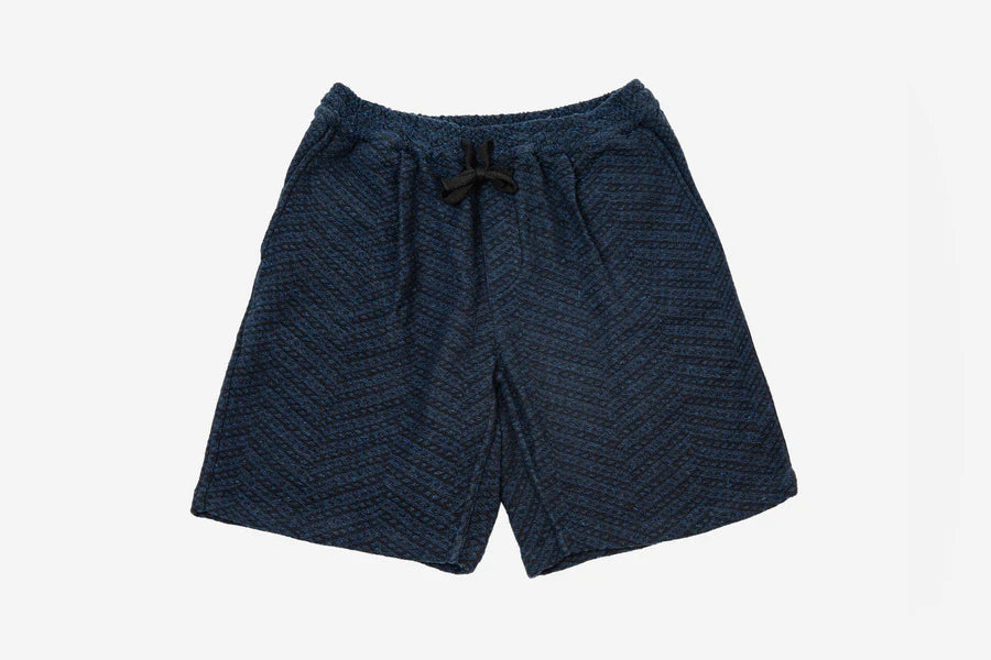 Drawstring Short ~ Black Overdye Jacquard