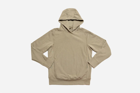 French Terry Pullover Hoody ~ Olive Garment Dye