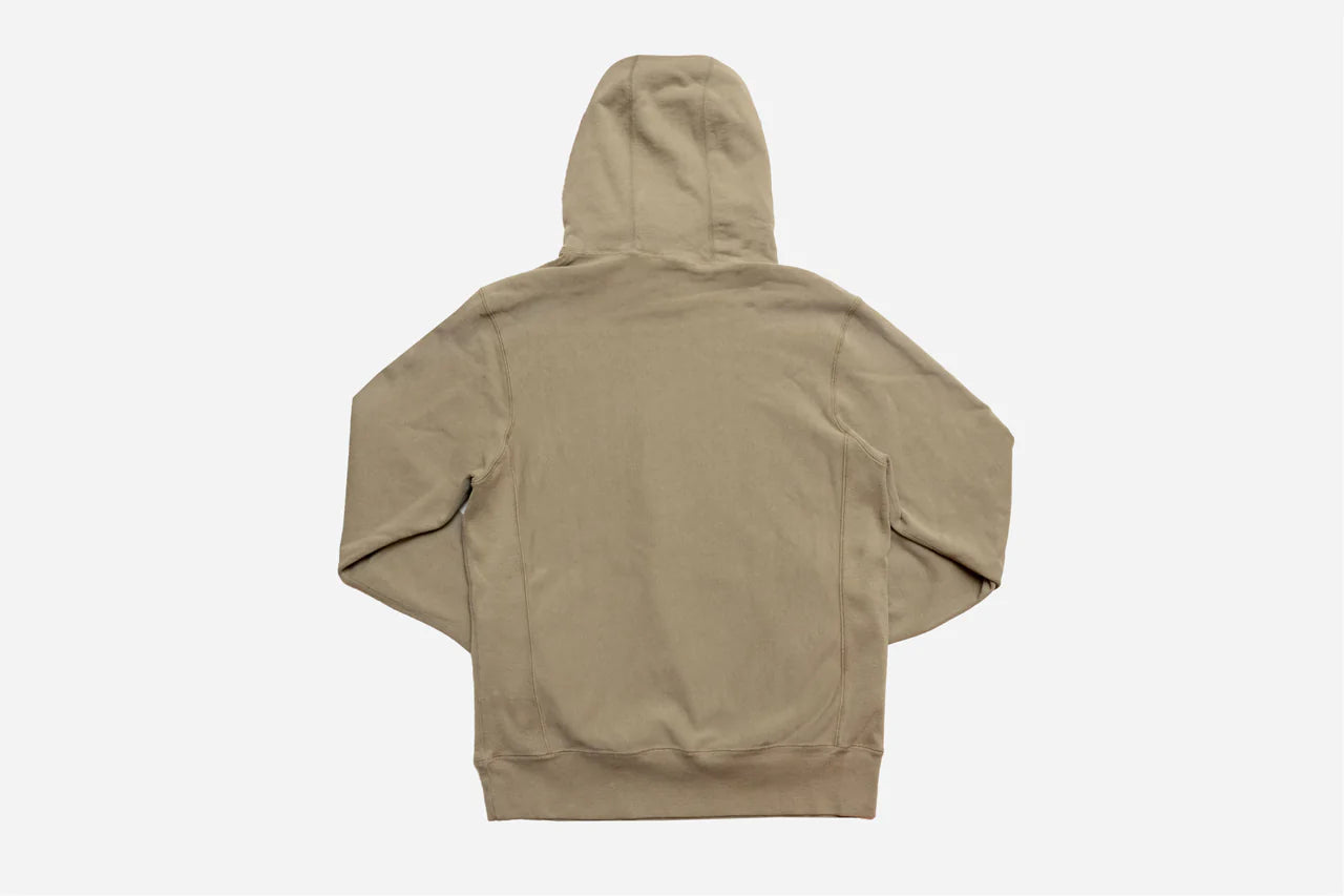 French Terry Pullover Hoody ~ Olive Garment Dye