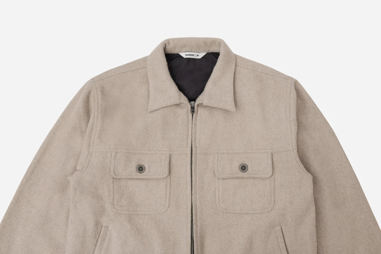 Mechanic Jacket ~ Tan Wool Boxweave