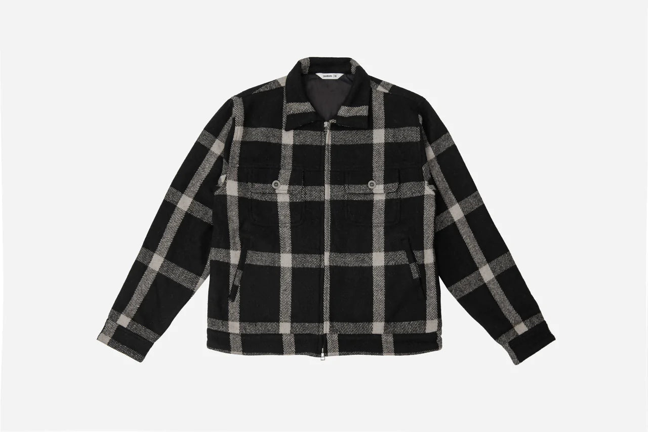 Mechanic Jacket ~ Black Wool Check