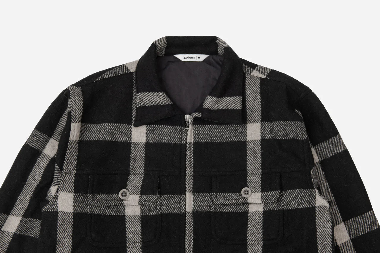 Mechanic Jacket ~ Black Wool Check