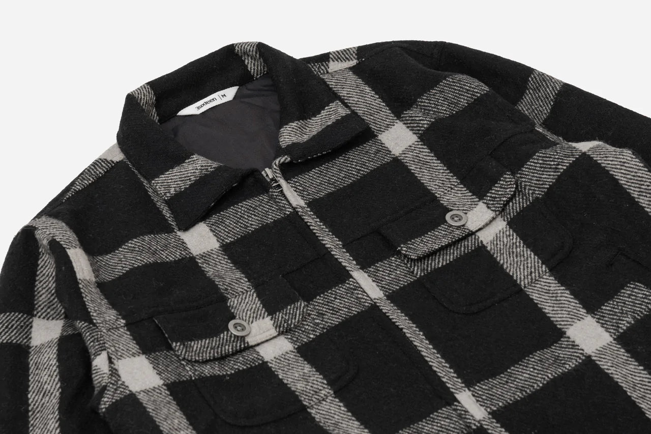 Mechanic Jacket ~ Black Wool Check