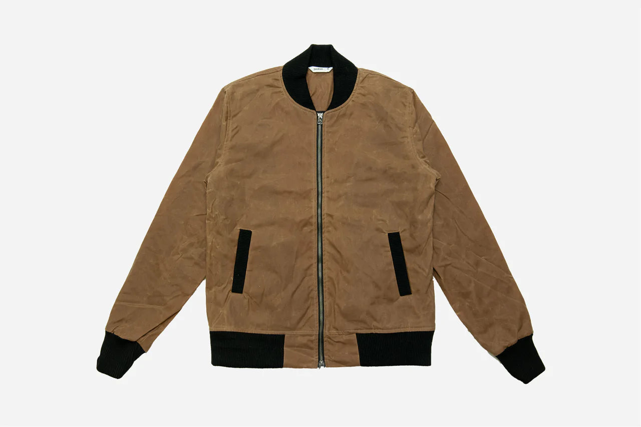 Stadium Jacket ~ Field Tan Waxed Canvas