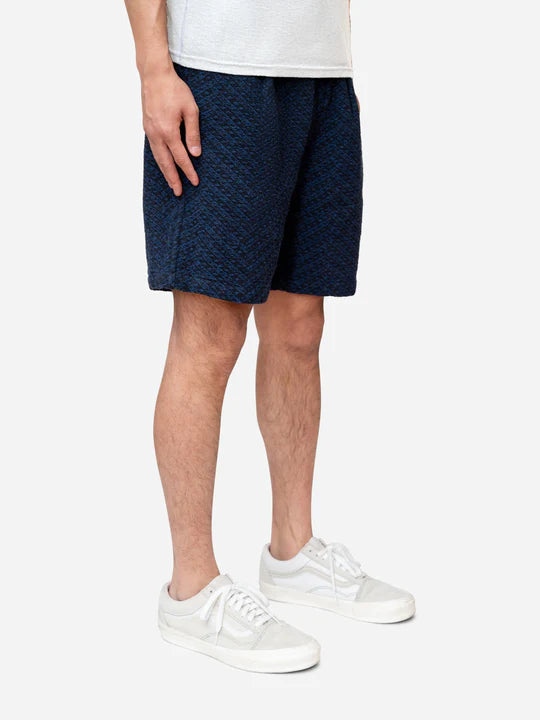 Drawstring Short ~ Black Overdye Jacquard