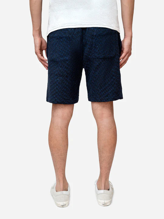 Drawstring Short ~ Black Overdye Jacquard