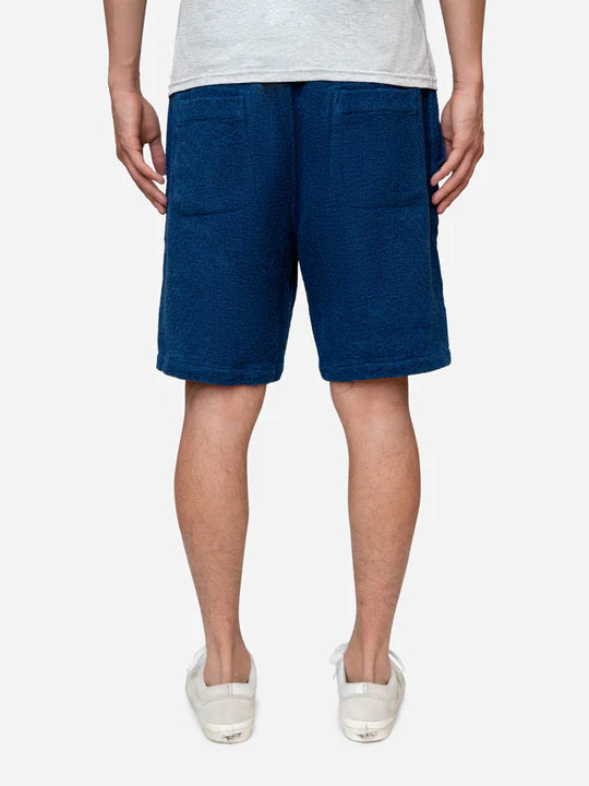 Drawstring Short ~ Indigo Overdye Jacquard