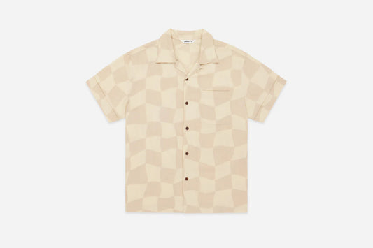 Vacation Shirt ~ Tan/Natural Drunk Chess