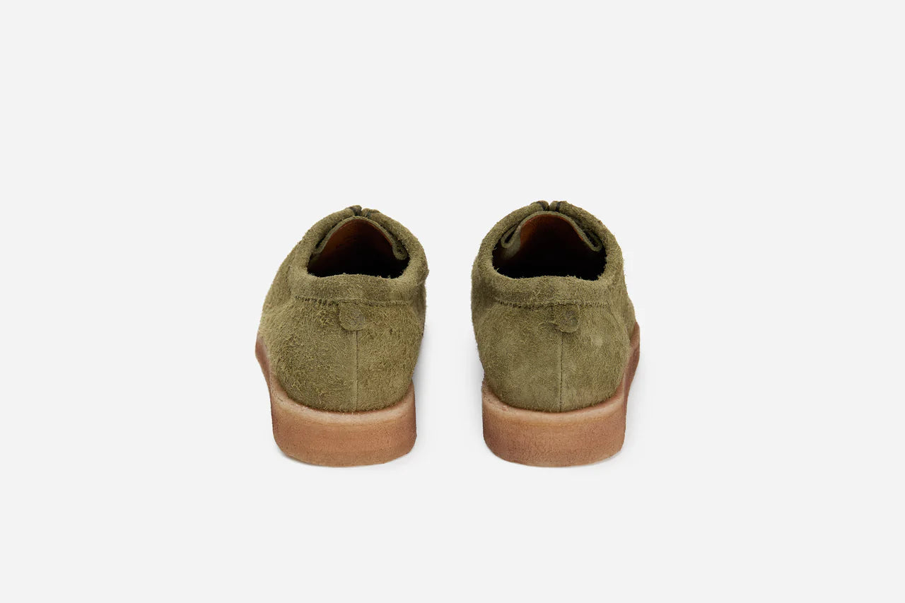 P204 Shoe ~ Shaggy Olive Suede