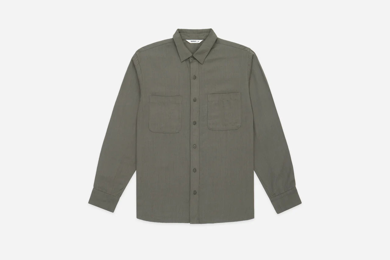 Mechanic Shirt ~ Olive Slub Tencel