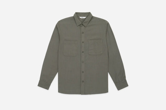 Mechanic Shirt ~ Olive Slub Tencel