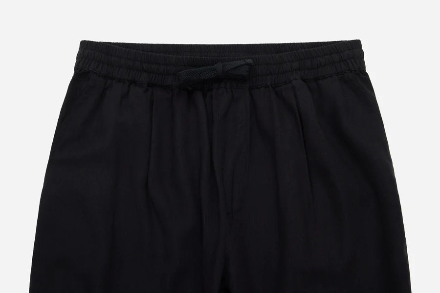 Drawstring Pant ~ Black Slub Tencel