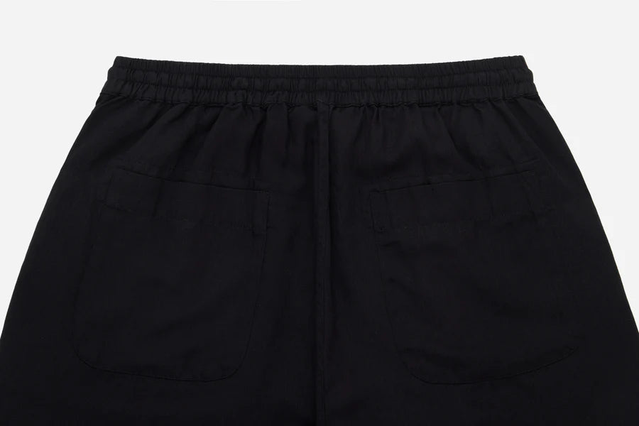 Drawstring Pant ~ Black Slub Tencel