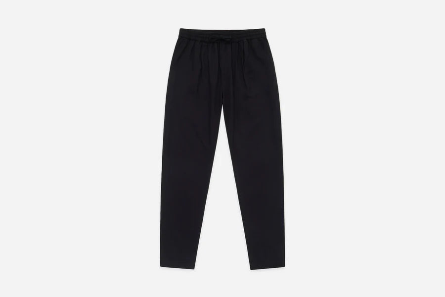 Drawstring Pant ~ Black Slub Tencel