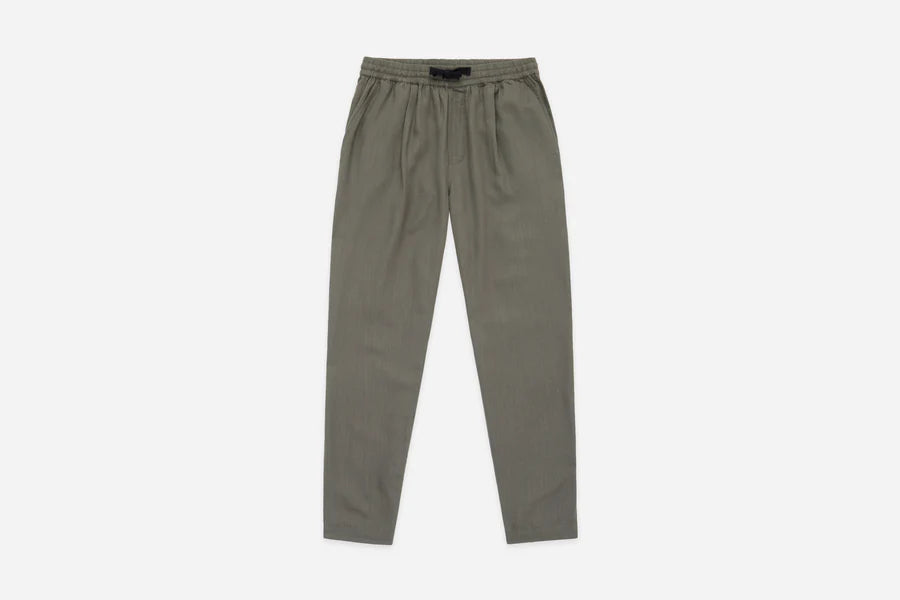 Drawstring Pant ~ Olive Slub Tencel