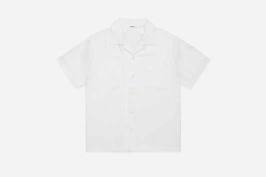 Vacation Shirt ~ White Slub Tencel