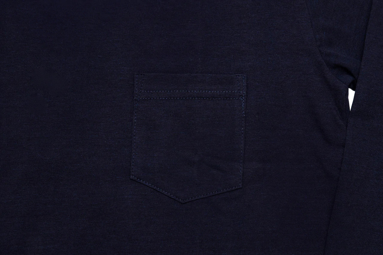 Long Sleeve Pocket T-Shirt ~ Indigo