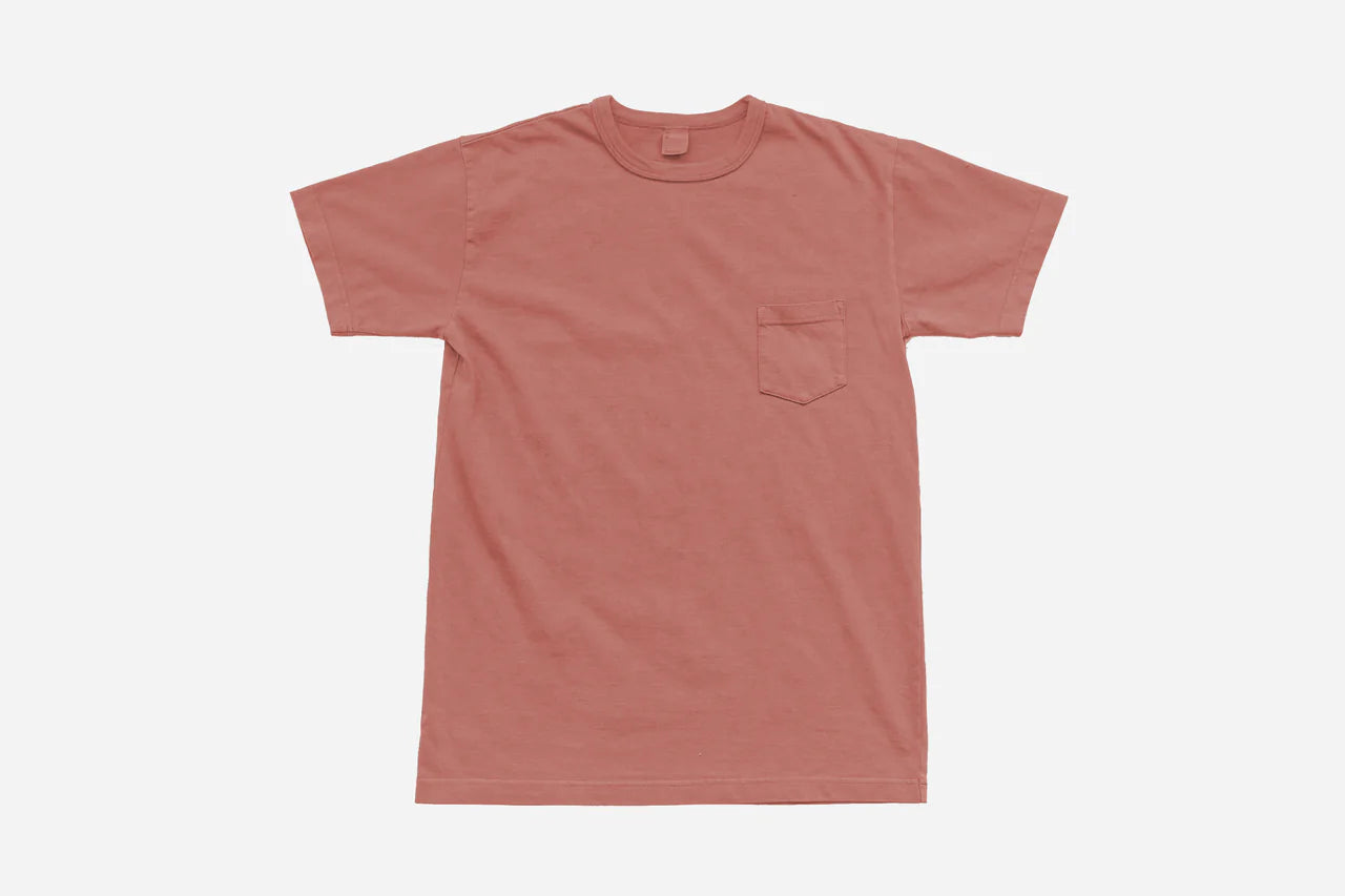 Garment Dyed Pocket T-Shirt ~ Faded Pink