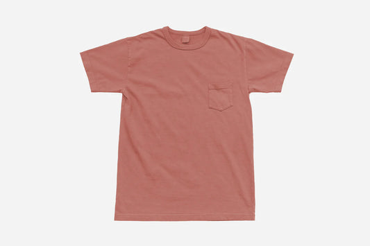 Garment Dyed Pocket T-Shirt ~ Faded Pink