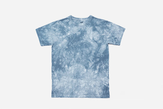 Garment Dyed Pocket T-Shirt ~ Natural Indigo Crumple Dye