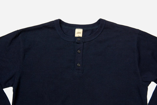 Long Sleeve Henley ~ Indigo