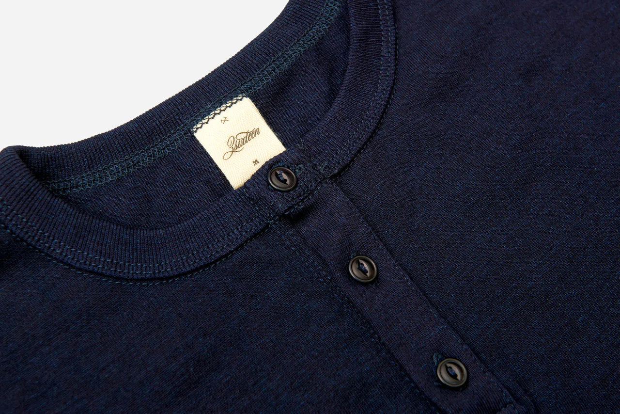 Long Sleeve Henley ~ Indigo