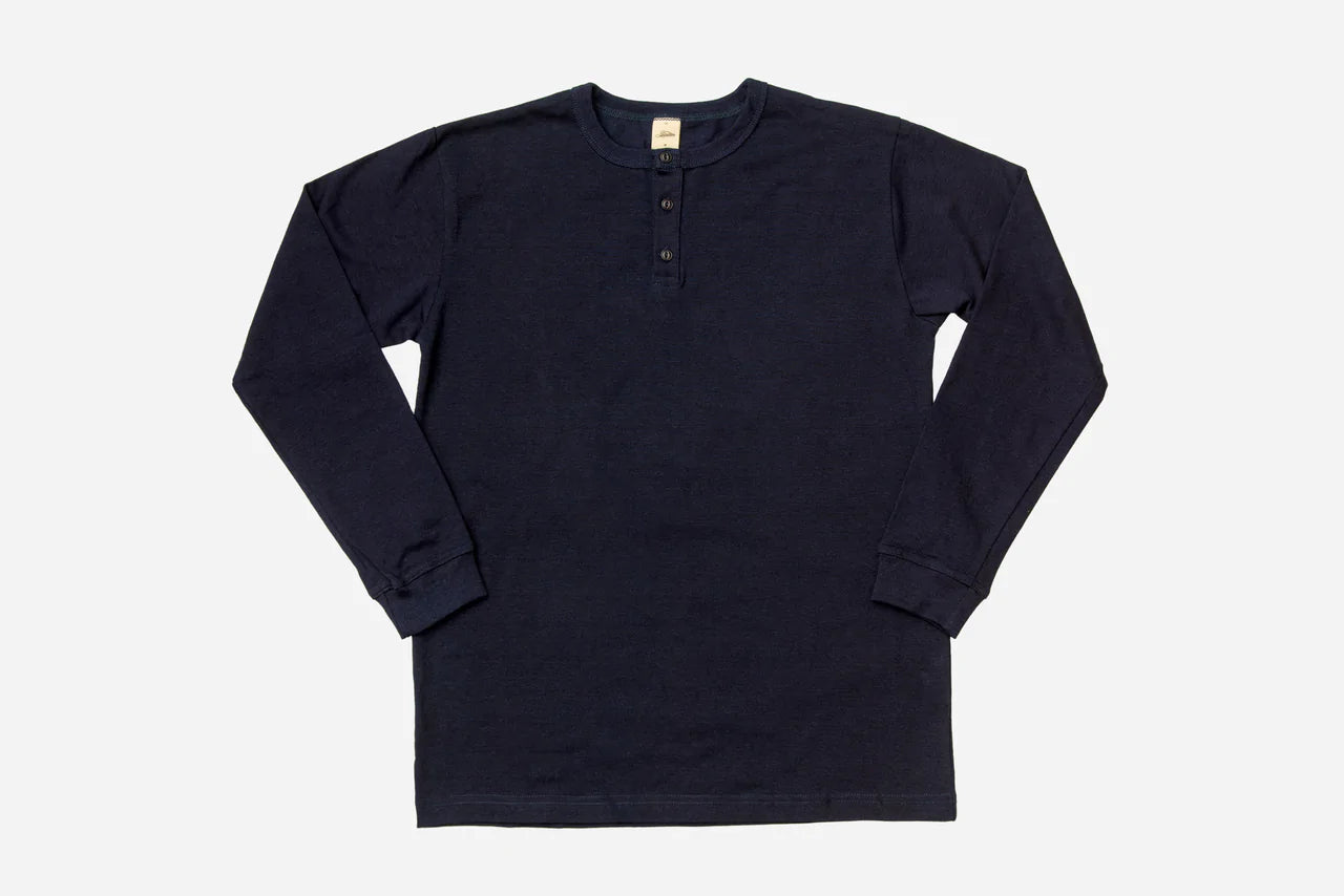 Long Sleeve Henley ~ Indigo